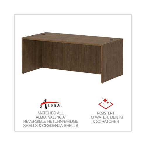 Picture of Alera Valencia Series Straight Front Desk Shell, 71" x 35.5" x 29.63", Modern Walnut