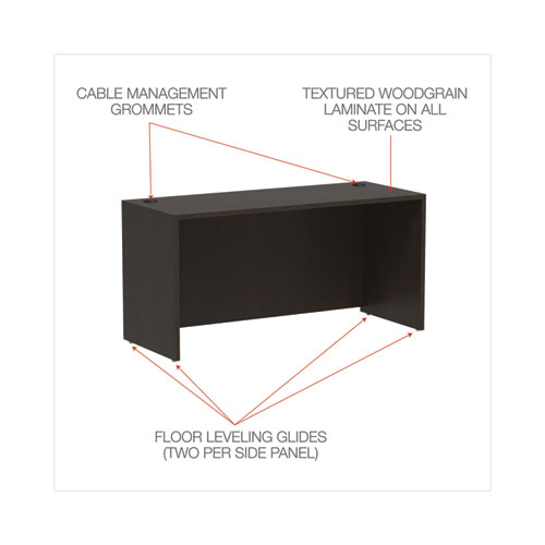 Picture of Alera Valencia Series Credenza Shell, 59.13w x 23.63d x 29.5h, Espresso