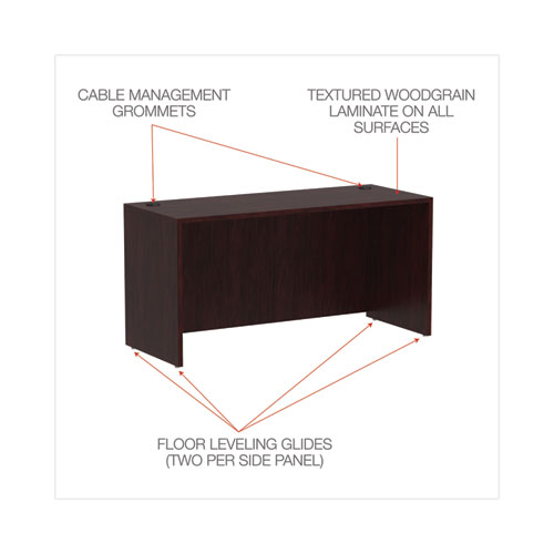 Picture of Alera Valencia Series Credenza Shell, 59.13w x 23.63d x 29.5h, Mahogany