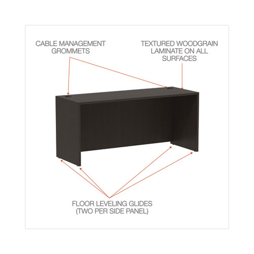 Picture of Alera Valencia Series Credenza Shells, 65w x 23.6d x 29.5h, Espresso