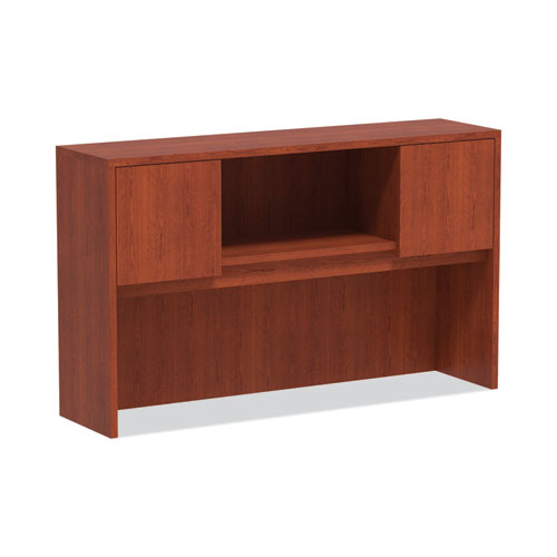 Picture of Alera Valencia Series Hutch with Doors, 4 Compartments, 58.88w x 15d x 35.38h, Medium Cherry