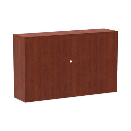 Picture of Alera Valencia Series Hutch with Doors, 4 Compartments, 58.88w x 15d x 35.38h, Medium Cherry