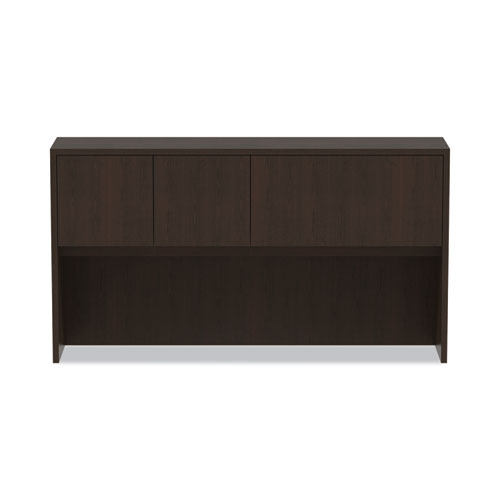 Picture of Alera Valencia Series Hutch with Doors, 4 Compartments, 64.75w x 15d x 35.38h, Espresso