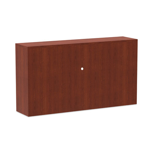 Picture of Alera Valencia Series Hutch with Doors, 4 Compartments, 64.75w x 154d x 35.38h, Medium Cherry