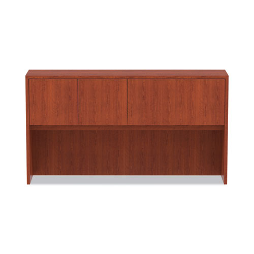 Picture of Alera Valencia Series Hutch with Doors, 4 Compartments, 64.75w x 154d x 35.38h, Medium Cherry