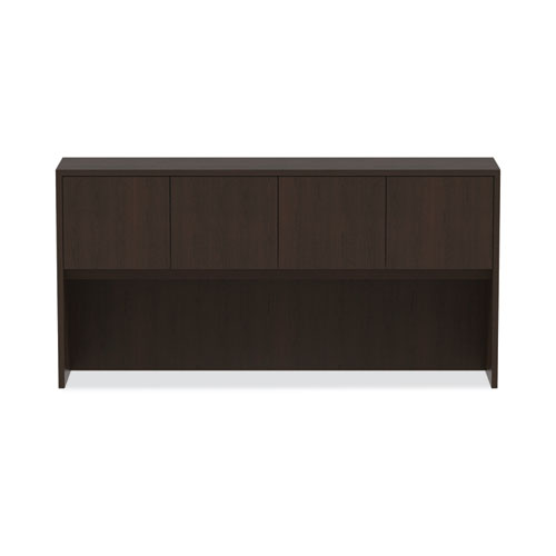 Picture of Alera Valencia Series Hutch with Doors, 4 Compartments, 70.63w x 15d x 35.38h, Espresso