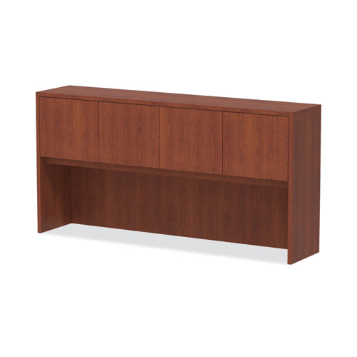 Picture of Alera Valencia Series Hutch with Doors, 4 Compartments, 70.63w x 15d x 35.38h, Medium Cherry