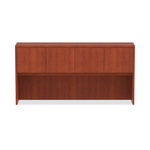 Picture of Alera Valencia Series Hutch with Doors, 4 Compartments, 70.63w x 15d x 35.38h, Medium Cherry