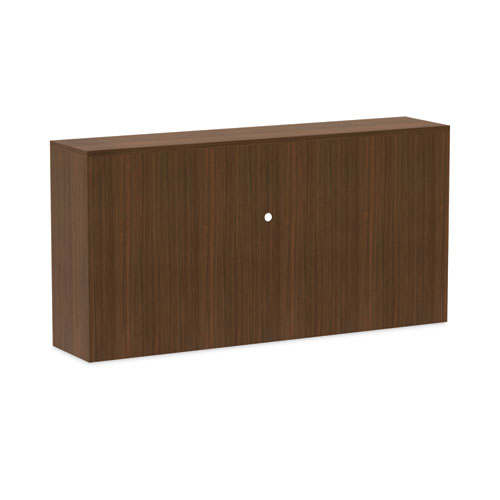 Picture of Alera Valencia Series Hutch with Doors, 4 Compartments, 70.63w x 15d x 35.38h, Modern Walnut