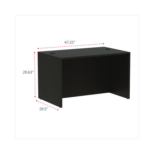 Picture of Alera Valencia Series Straight Front Desk Shell, 47.25" x 29.5" x 29.63", Espresso