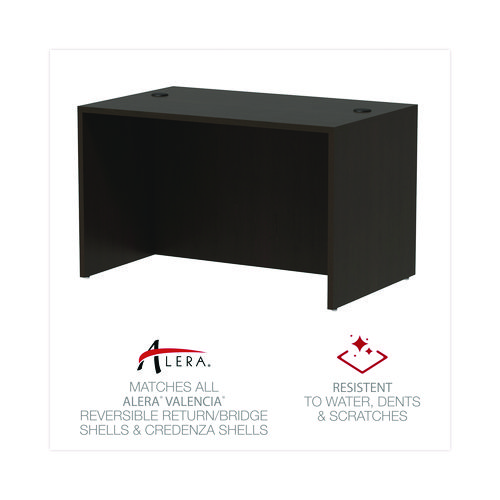 Picture of Alera Valencia Series Straight Front Desk Shell, 47.25" x 29.5" x 29.63", Espresso