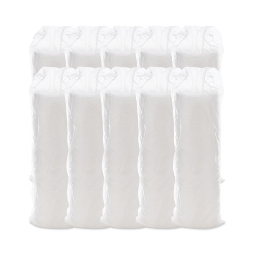 Picture of Plastic Lids, Fits 12 oz to 24 oz Foam Cups, Vented, Translucent, 100/Pack, 10 Packs/Carton