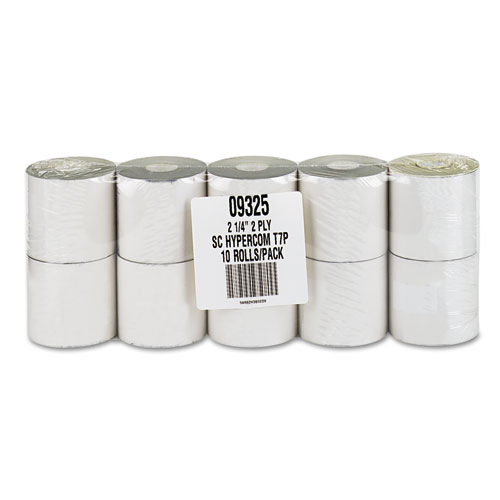 Picture of Impact Printing Carbonless Paper Rolls, 2.25" x 70 ft, White/Canary, 10/Pack