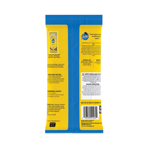 Picture of Multi-Surface Cleaner Wet Wipes, Cloth, 7 x 10, Fresh Citrus, White, 25 Wipes