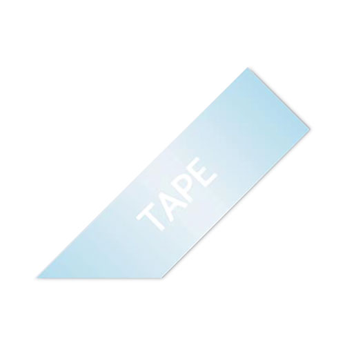 Picture of TZ Extra-Strength Adhesive Laminated Labeling Tape, 0.47" x 26.2 ft, White on Clear