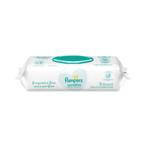 Picture of Sensitive Baby Wipes, 1-Ply, 6.8 x 7, Unscented, White, 56/Pack