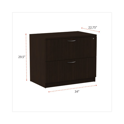 Picture of Alera Valencia Series Lateral File, 2 Legal/Letter-Size File Drawers, Espresso, 34" x 22.75" x 29.5"