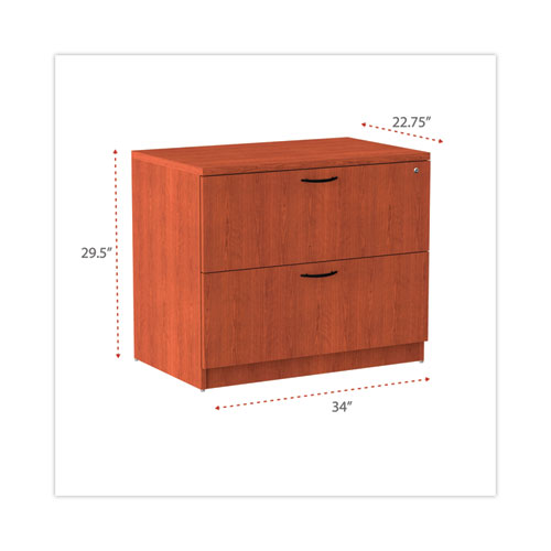 Picture of Alera Valencia Series Lateral File, 2 Legal/Letter-Size File Drawers, Medium Cherry, 34" x 22.75" x 29.5"