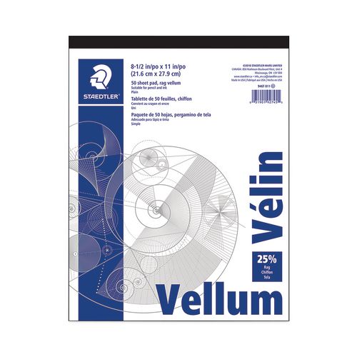 Picture of Vellum Tracing Paper, 8.5 x 11, White, 50/Pad