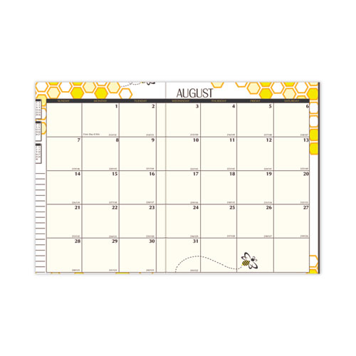 Picture of Recycled Academic Honeycomb Planner, Honeycomb Artwork, 10 x 7, Multicolor Cover, 12-Month (Aug to July): 2024 to 2025