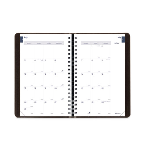 Picture of Academic Weekly/Monthly Planner, 8 x 5, Black Cover, 13-Month (Jul to Aug): 2024 to 2025