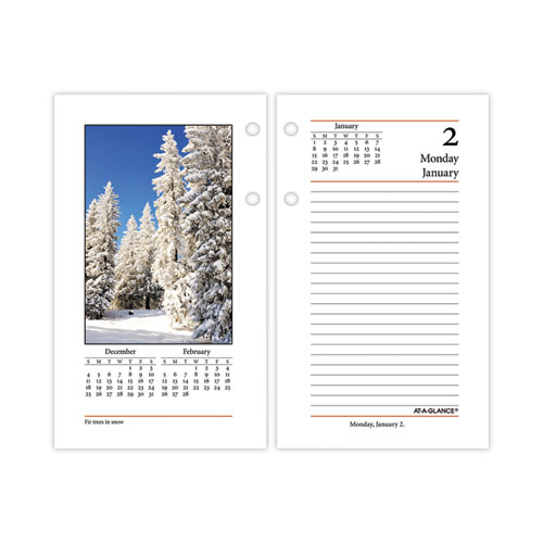 Picture of Photographic Desk Calendar Refill, Nature Photography, 3.5 x 6, White/Multicolor Sheets, 2023