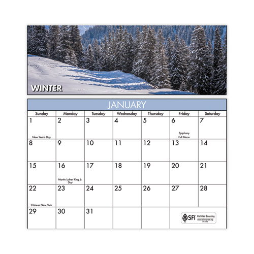 Picture of At-A-Glance Seasons in Bloom Horizontal Vertical Erasable Yearly Wall Calendar