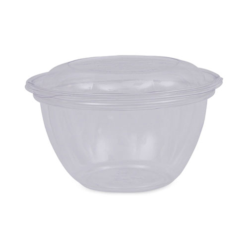 Picture of Renewable and Compostable Containers, 18 oz, 5.5" Diameter x 2.3" h, Clear, Plastic, 150/Carton