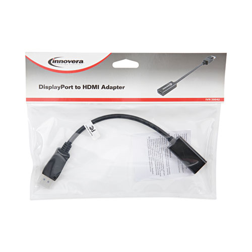 Picture of DisplayPort-HDMI Adapter, 0.65 ft, Black