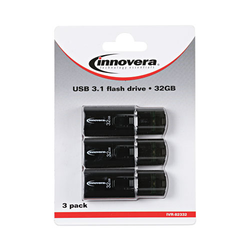 Picture of USB 3.0 Flash Drive, 32 GB, 3/Pack