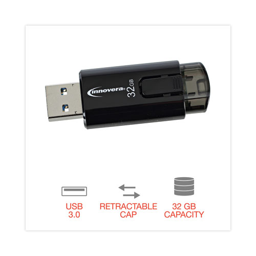 Picture of USB 3.0 Flash Drive, 32 GB, 3/Pack