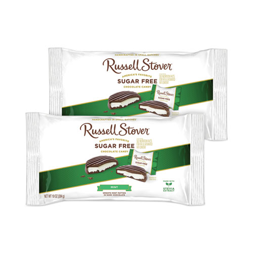 Picture of Sugar Free Chocolates, Mint Patties, 10 oz Pouch, 2/Bag, Delivered in 1-4 Business Days