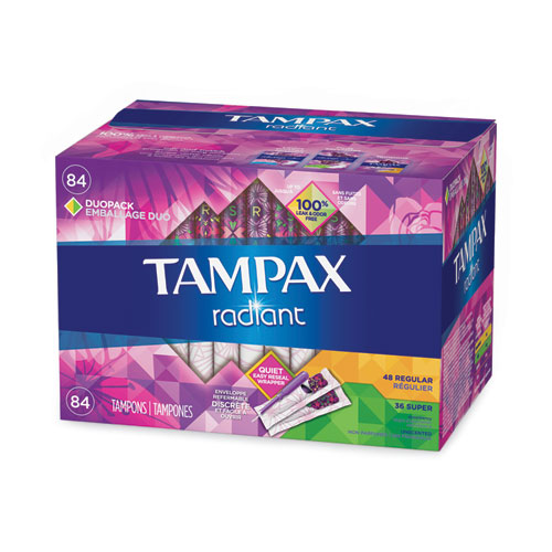 Picture of Radiant Tampons, Regular/Super, 84/Box, Ships in 1-3 Business Days