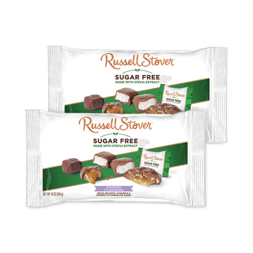 Picture of Sugar Free Chocolates, 3 Flavor Mix, 10 oz Pouch, 2/Bag, Delivered in 1-4 Business Days