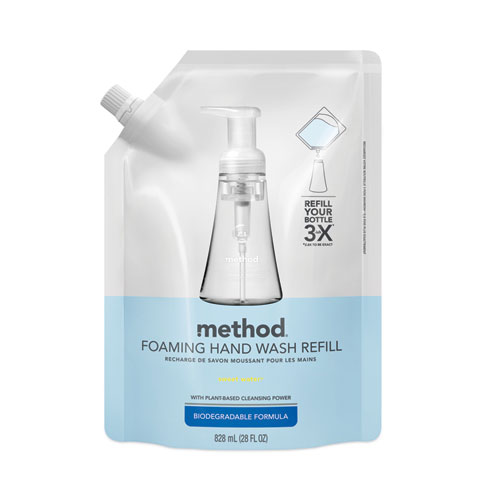 Method+Foaming+Hand+Soap+Refill+-+Sweet+Water+Scent+-+28+fl+oz+%28828.1+mL%29+-+Hand+-+Clear+-+Triclosan-free+-+1+Each