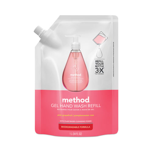 Picture of Gel Hand Wash Refill, Pink Grapefruit, 34 oz Pouch, 6/Carton