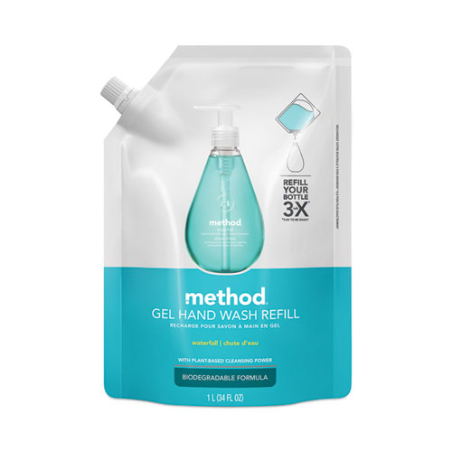 Picture of Gel Hand Wash Refill, Waterfall, 34 oz Pouch, 6/Carton