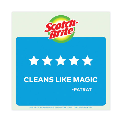 Picture of Non-Scratch Multi-Purpose Scrub Sponge, 4.4 x 2.6, 0.8" Thick, Blue, 6/Pack