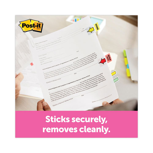 Picture of Arrow Message 1" Page Flags, "Notarize," Yellow, 50 Flags/Dispenser, 2 Dispensers/Pack