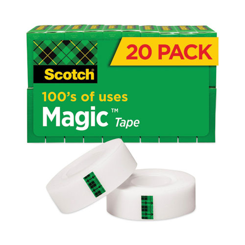 Magic+Tape+Value+Pack%2C+1%26quot%3B+Core%2C+0.75%26quot%3B+X+83.33+Ft%2C+Clear%2C+20%2Fpack
