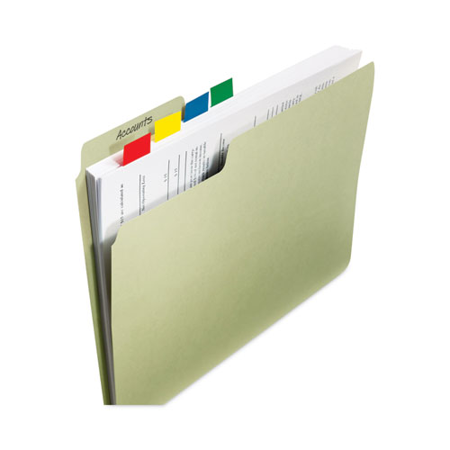 Picture of Marking Page Flags in Dispensers, Green, 50 Flags/Dispenser, 12 Dispensers/Pack