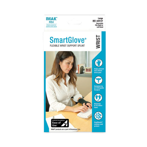 Picture of SmartGlove Wrist Wrap, Large, Fits Hands Up to 4.25" Wide, Black