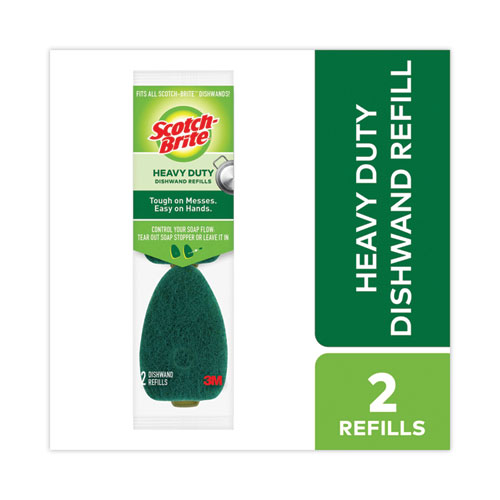 Picture of Soap-Dispensing Dishwand Sponge Refills, 2.9 x 2.2, Green, 2/Pack