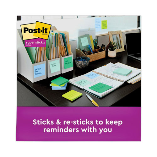 Picture of Recycled Notes in Oasis Collection Colors, 3 x 3, 90 Sheets/Pad, 5 Pads/Pack