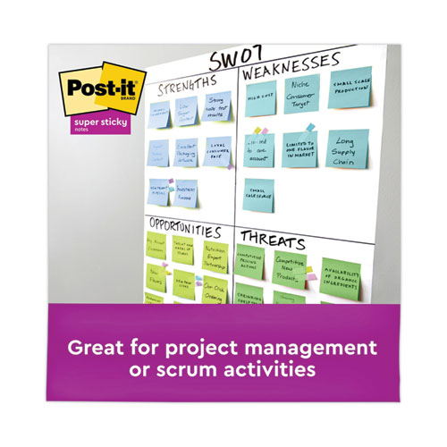 Picture of Recycled Notes in Oasis Collection Colors, 3 x 3, 90 Sheets/Pad, 5 Pads/Pack