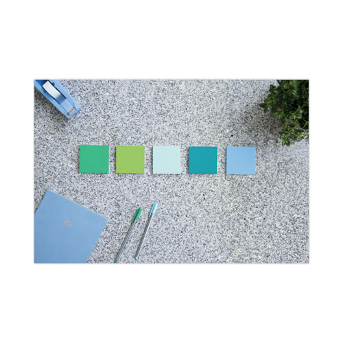 Picture of Recycled Notes in Oasis Collection Colors, 3 x 3, 90 Sheets/Pad, 5 Pads/Pack