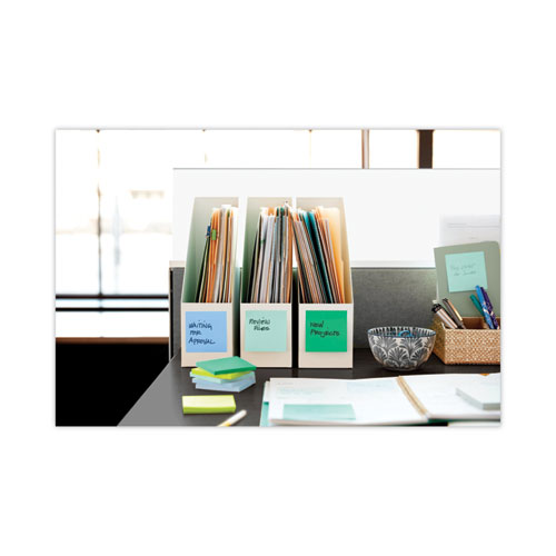 Picture of Recycled Notes in Oasis Collection Colors, 3 x 3, 90 Sheets/Pad, 5 Pads/Pack
