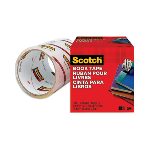 Picture of Book Tape, 3" Core, 4" x 15 yds, Clear