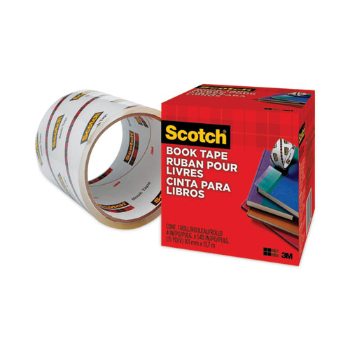 Picture of Book Tape, 3" Core, 4" x 15 yds, Clear