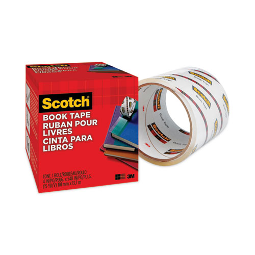 Picture of Book Tape, 3" Core, 4" x 15 yds, Clear